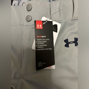 Under Armor Boys Youth Large Baseball Pants - Gray